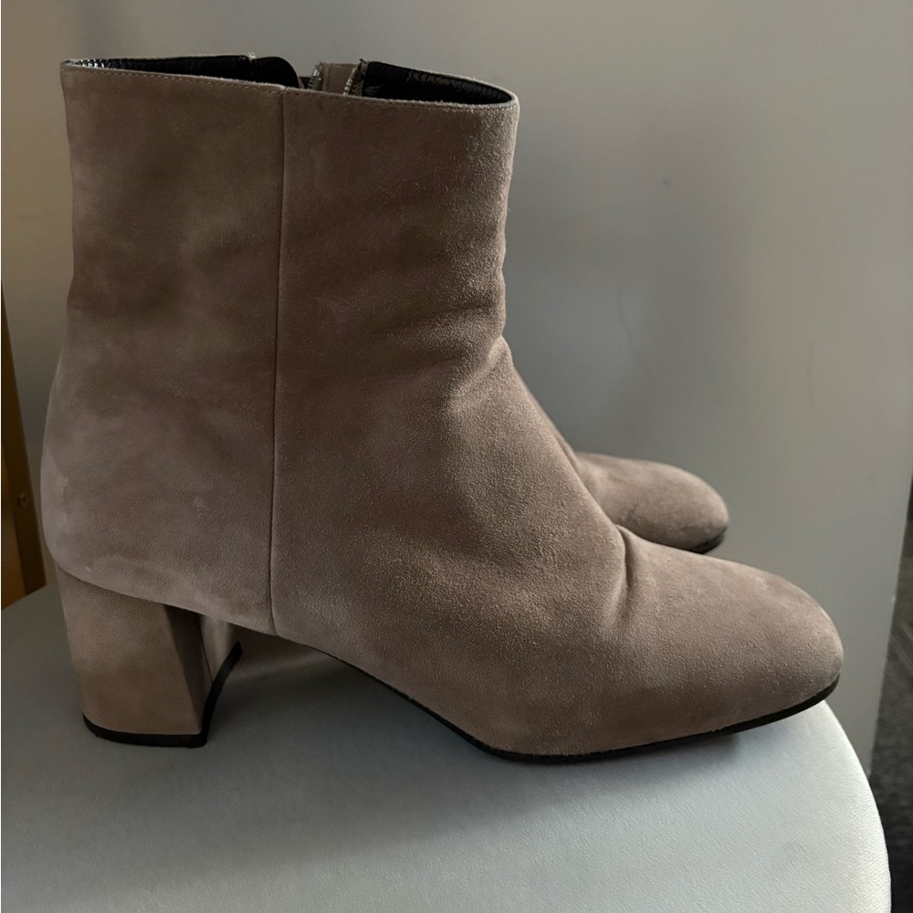 Prada Suede Ankle Boots - Taupe